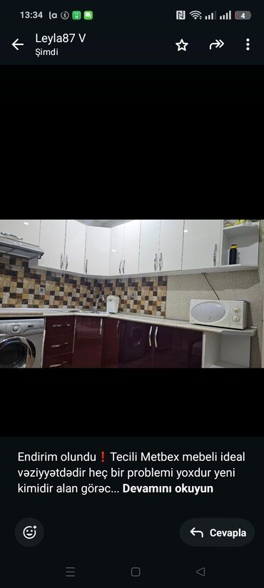 Dolablar: Endirim olundu❗Tecili Metbex mebeli ideal vəziyyətdədir heç bir