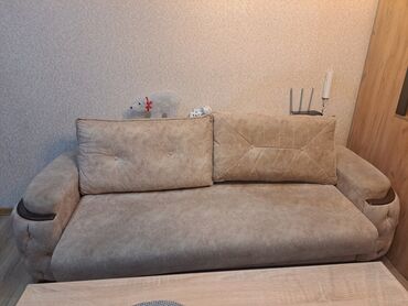диван раскладушка: Диван-кровать, Б/у, Раскладной, С подъемным механизмом, Велюровая ткань, Нет доставки