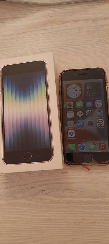 apple iphone se 2022: IPhone SE 2022, 64 GB, Ağ, Sənədlərlə, Barmaq izi, Face ID — 2