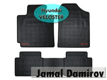 резиновые коврики в Азербайджан | Аксессуары для авто: Hyundai Veloster üçün silikon ayaqaltilar . Силиконовые коврики для