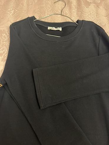 sweatshirt: Qadın paltarı – sweatshirt üst və leopard naxışlı ətək kombini(1 defe — 4