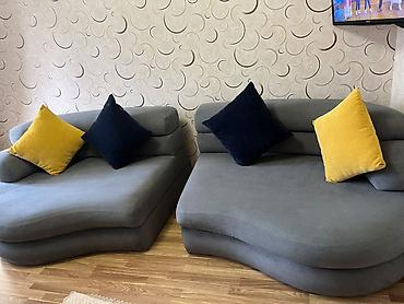 jale mebel: Mebel: müasir dizaynlı yumşaq künc divan - Forma: dalğavari/oval — 2