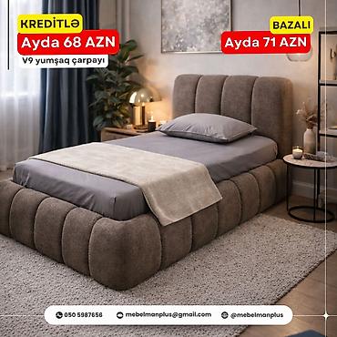 Çarpayılar: Yeni, Təknəfərlik çarpayı, Bazalı, Matras ilə, Azərbaycan — 9