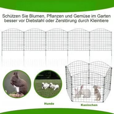 Oprema za kućne ljubimce: Komplet od 5 elemenata ograde; Dimenzije: V x Š = 78 x 77 cm; Potpuno — 1
