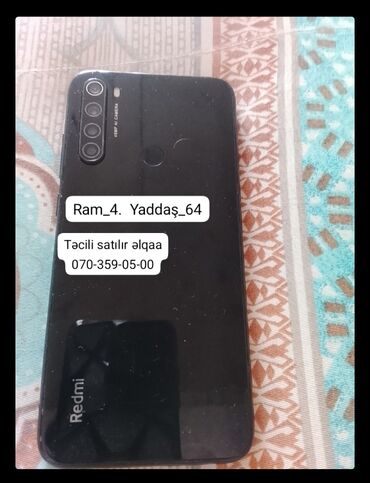 baku electronics redmi note 8: Redmi Note 8, 64 GB, rəng - Qara, Barmaq izi