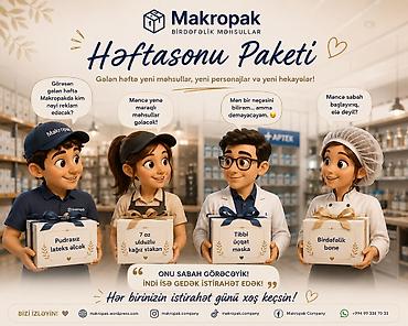 şifi: 🎁 Həftəsonu Paketi hazırdır! Bu həftə Makropakda 4 fərqli məhsul, 4 — 1
