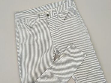 spodnie biale stradivarius: Material trousers for women, size M (EU 38)