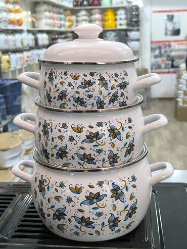 Tava-qazan dəstləri: Qazan, rəng - Ağ — 15