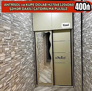 qranit tavalar: Antrisol və kupe dolab dəsti - Ölçülər: H270 x E120 x D60 sm - — 1