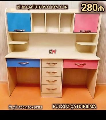 uşaq ucun maqnit lovhə: Oğlan və qız üçün, Yeni, Siyirməli, Yazı masası, Stulsuz — 1