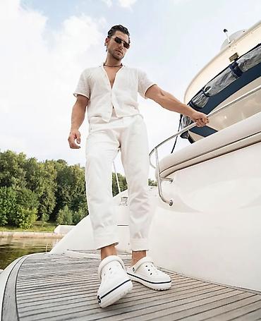 Босоножки, сандалии, шлепанцы: Мужские сандалии, 36, Crocs, Новый, цвет - Белый, Самовывоз, Бесплатная доставка, Платная доставка — 9