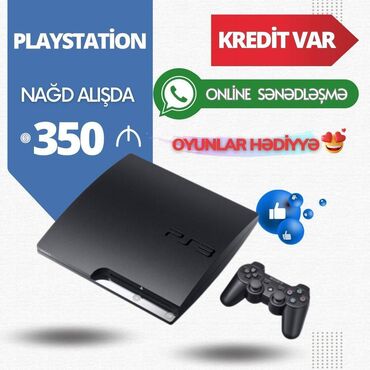 playstation 4 kreditle almaq: Playstation 3 modeli ▪️ 2-ci əl ▪️ nağd alış qiyməti--350 azn ▪️ 2