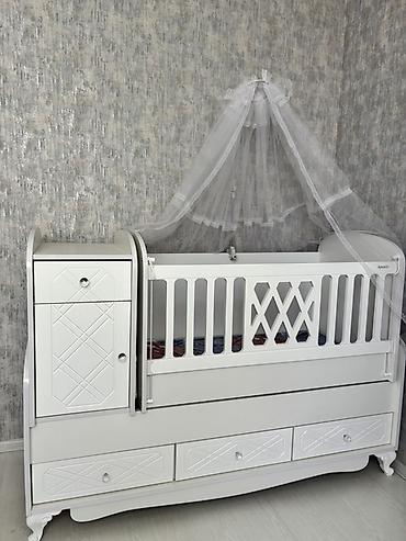 dosek matras: Aymimi brendinin çoxfunksiyalı beşik-dolab dəsti - Rəng: ağ - Korpus — 2