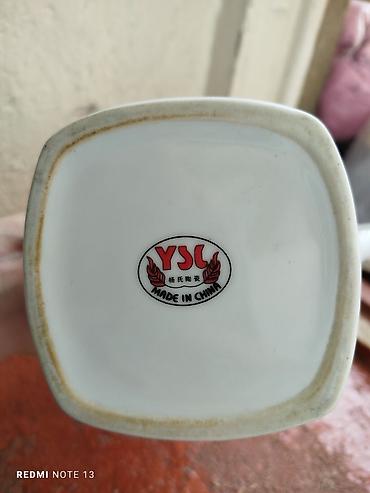 молочница: Фарфоровый кофейник с крышкой + сливочник YSC (Made in China) — 2