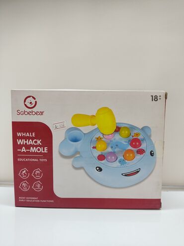 Рации и диктофоны: Игрушка «Whale Whack‑A‑Mole» Sobebear — развивающий молоточек с китом