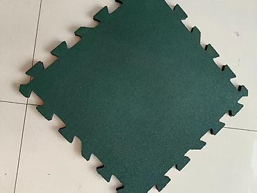 Модульные покрытия, пазлы: Плитка-коврик из резиновой крошки с замком «пазл» для спортивных и — 6