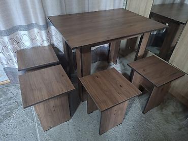 silver kitchen: Кухонный стол и стул, Новый, Самовывоз, Платная доставка, цвет - Коричневый — 3