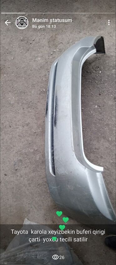 Sbor motorlar və silindr başlıqları: Tayota karola xeyizbek buferi Satilir real aliciya endirim var qirigi