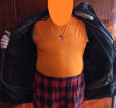 дубленка мужская натуральная: Куртка XL (EU 42), цвет - Коричневый