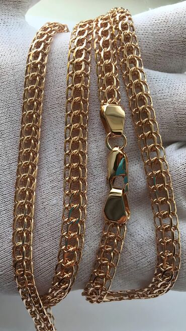 Цепочки: Золото комплект 585 проба Ручная работа Цепь и браслет Плетение — 9
