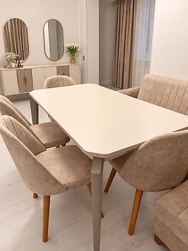 Mebel: Qonaq otağı üçün, Yeni, Açılan, Dördbucaq masa, 6 stul — 2