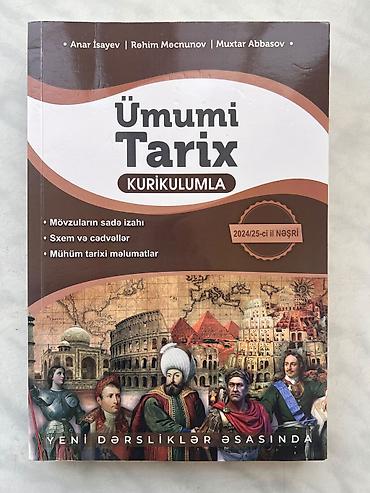 Книги и журналы: Məhsul: “Ümumi Tarix – Kurikulumla” (2024/25-ci il nəşri) Müəlliflər — 1