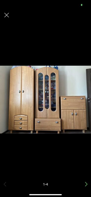 шкафы ош: Шкаф для одежды, Б/у, Прямой