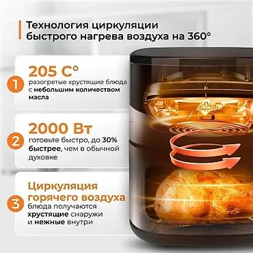 eafc 24: HALEY-2512 Аэрогриль электрический 8 в 1,объем 7 л, мощность 2000 — 3