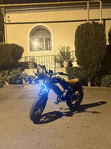 Электротранспорт: Elektrik velosipedi – retro-moto üslublu şəhər/kross hibrid — 3