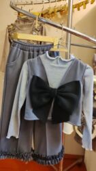 детские комплекты с бриджами: Qız uşaqları üçün dəst və paltar kolleksiyası - 2 hissəli idman