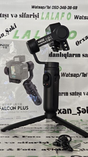 Videokameralar: GoPro 13 Black + Inkee Falcon Plus 3-oxlu stabilizator dəsti Məhsulun — 5