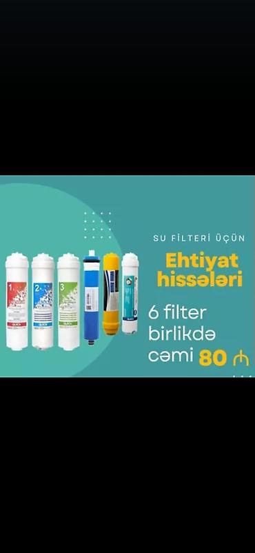 wortex su filteri: Su filtri üçün ehtiyat hissələri dəsti - 6 ədəd filtr birlikdə - Tərs — 2
