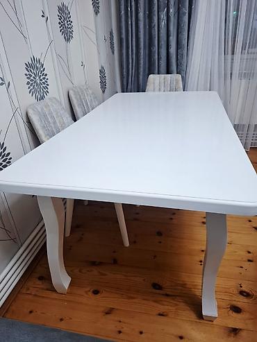 hamam kranti: Qonaq otağı üçün, İşlənmiş, Açılan, Dördbucaq masa, 6 stul — 2