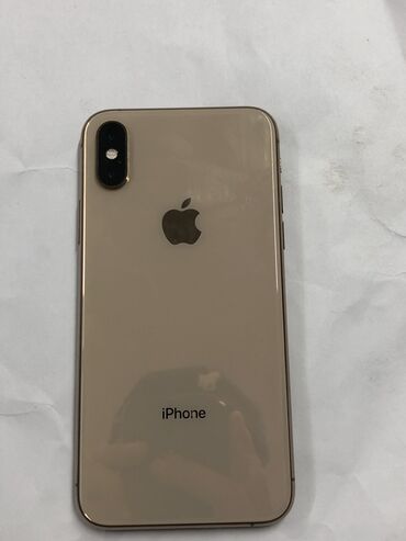 Apple iPhone: IPhone Xs, Б/у, 256 ГБ, Matte Gold, Защитное стекло, Чехол, 100 %