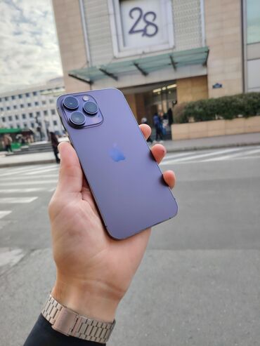 Apple iPhone: IPhone 14 Pro Max, 128 GB, Deep Purple, Zəmanət, Simsiz şarj, Face ID — 9