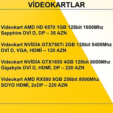 Videokartlar: Videokartlar ⭐Videokart AMD HD 6570 1GB 128bit 1600Mhz Sapphire DVİ D — 2