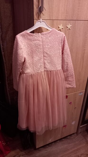 белое платье: Детское платье цвет - Розовый
