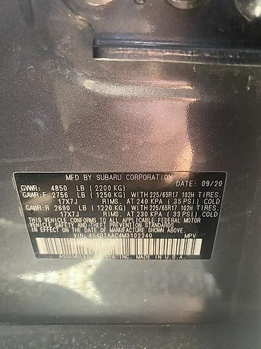 outback 3 6: Subaru Outback: 2020 г., 2.5 л, Вариатор, Бензин, Внедорожник — 8