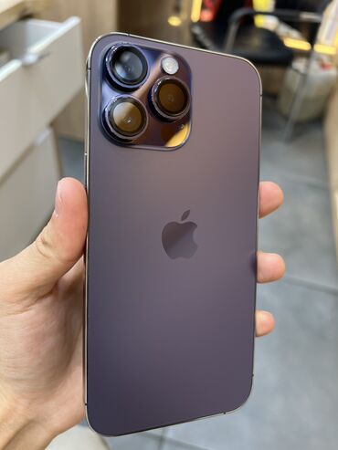 Apple iPhone: IPhone 14 Pro Max, Б/у, 256 ГБ, Deep Purple, Защитное стекло, Чехол, Коробка, 95 %
