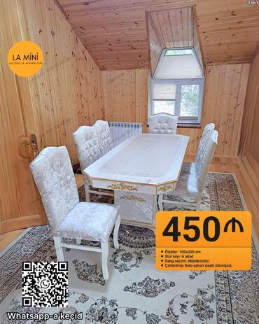 metbex kunc divanlari: Qonaq otağı üçün, Dördbucaq masa, 6 stul lalafo.az -da metbex kunc divanlari: Qonaq otağı üçün, Dördbucaq masa, 6 stul