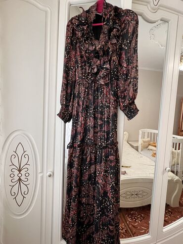 вечерние платья из гипюра в пол: Вечернее платье, С рукавами, L (EU 40)