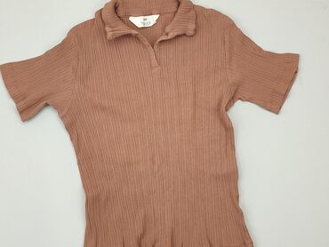 brązowy top: Blouse, H&M, 8 years, 122-128 cm, condition - Good