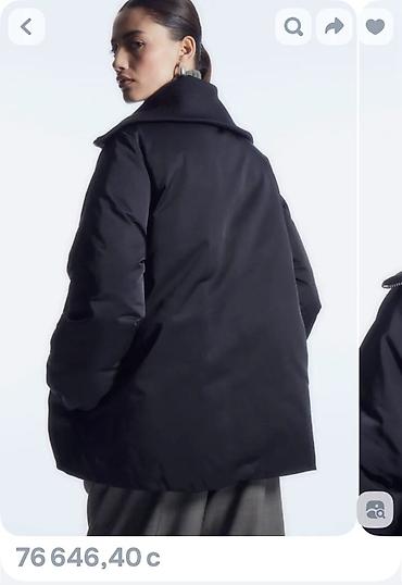 Пуховики и зимние куртки: COS бренд, размер L. Женская утеплённая куртка-оверсайз — 5