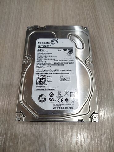 Зарядные устройства: Накопитель, Seagate, HDD, 3 ТБ, 3.5", Для ПК