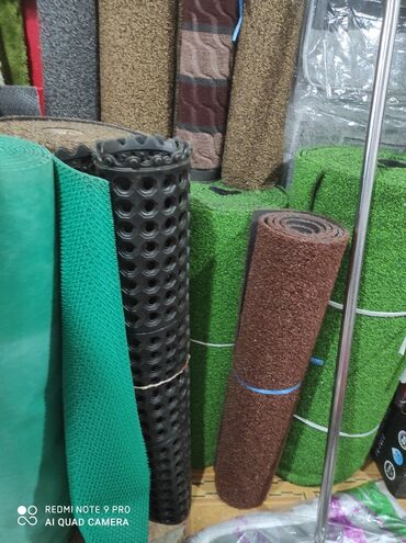 Грязезащитные и придверные коврики: Придверный коврик Новый, Наружний, Прямоугольный, цвет - Зеленый, Синий