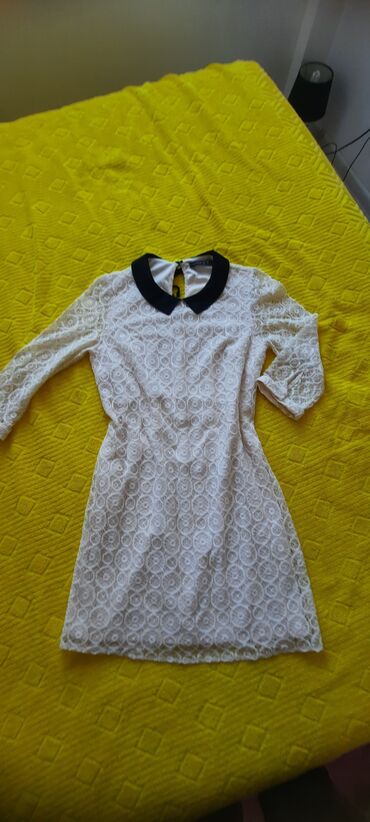 svilene haljine: S (EU 36), M (EU 38), color - White, Other style, Long sleeves