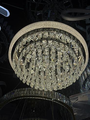 smart light: Элегантная потолочная люстра с кристаллами и LED‑подсветкой. -диаметр — 1