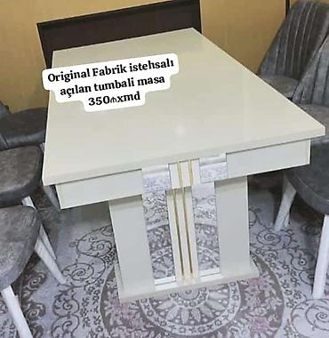 optimal metbex mebelleri: Original fabrik istehsalı açılan tumpalı masa - Rəng: krem/ağ — 1
