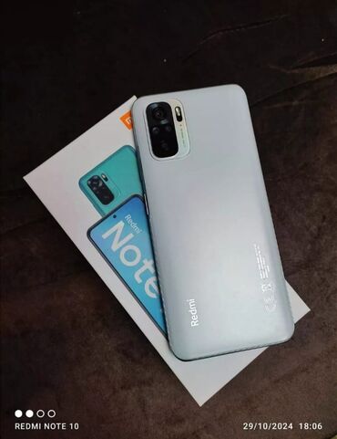 redmi not 10 c: Xiaomi Redmi Note 10, 64 GB, rəng - Ağ, 
 İki sim kartlı, Face ID, Barmaq izi