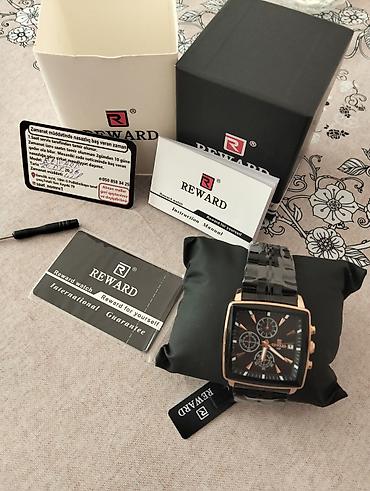 saatlar: REWARD VIP kişi qol saatı - Korpus: kvadrat formalı, qızılı tonlarda — 5